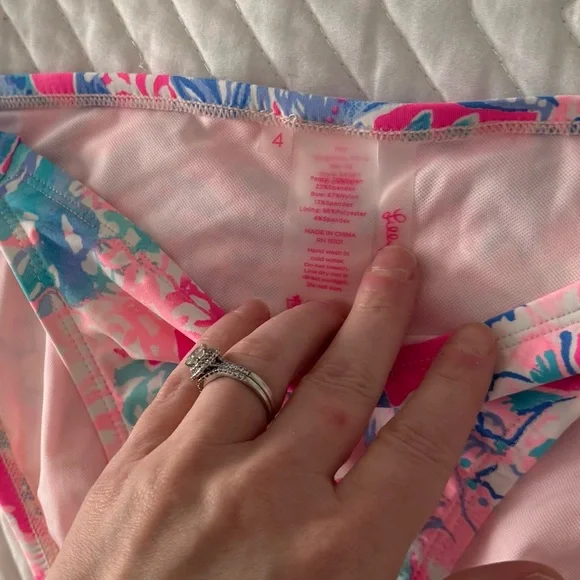 Lilly Pulitzer Guava Bikini Bottom In Light Pascha Pink Aquadesiac NEW WITH TAG - Picture 3 of 7